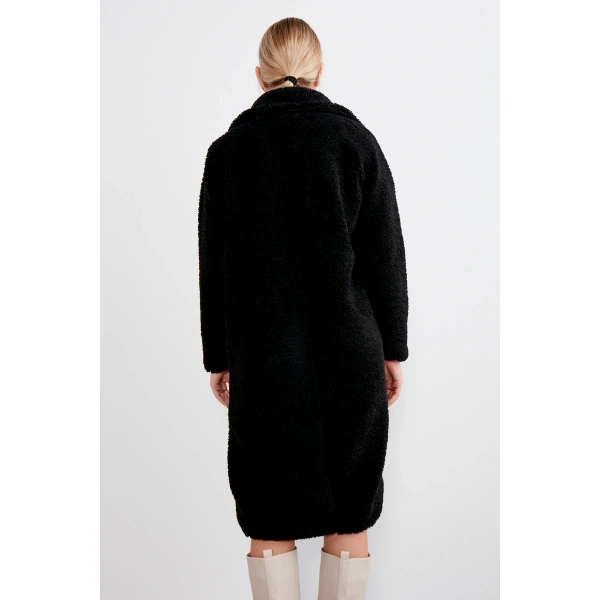 Kadın Uzun Peluş Kaban