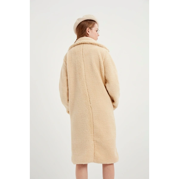 Kadın Uzun Peluş Kaban