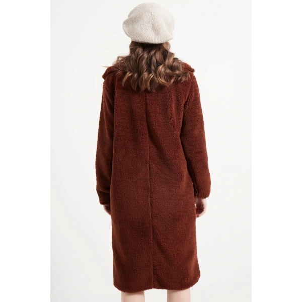 Kadın Uzun Peluş Kaban