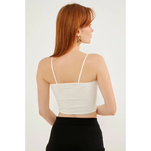 Kadın Beyaz Tüy Bluz