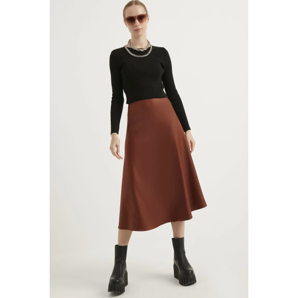 Kadın Deri Mevlana Taba Etek