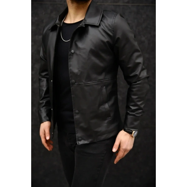 Erkek Siyah Deri Ceket