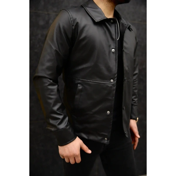 Erkek Siyah Deri Ceket