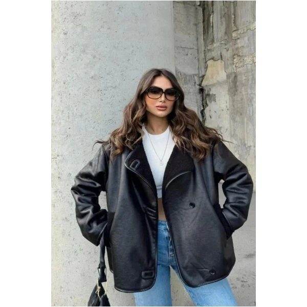 Kadın Siyah Oversize Ceket