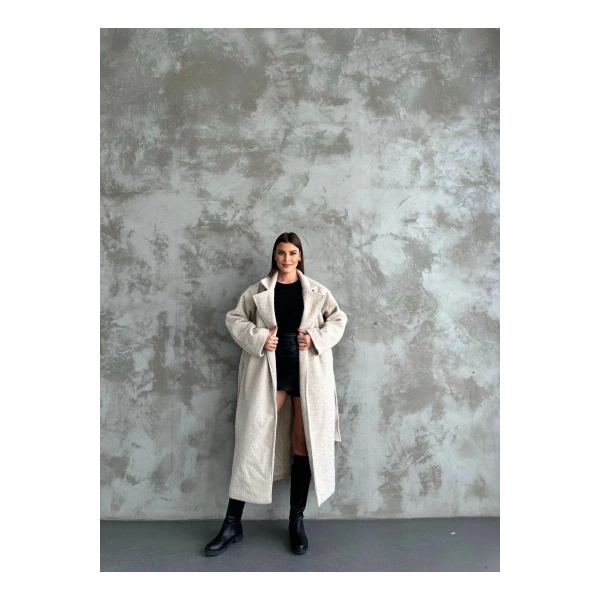 YÜN SAÇAKLI KAŞE KUMAŞ PİNTEREST KUŞAKLI KABAN