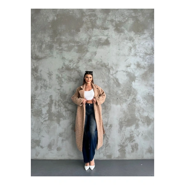 YÜN SAÇAKLI KAŞE KUMAŞ PİNTEREST KUŞAKLI KABAN