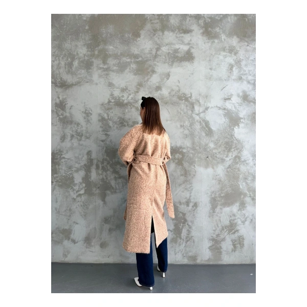 YÜN SAÇAKLI KAŞE KUMAŞ PİNTEREST KUŞAKLI KABAN