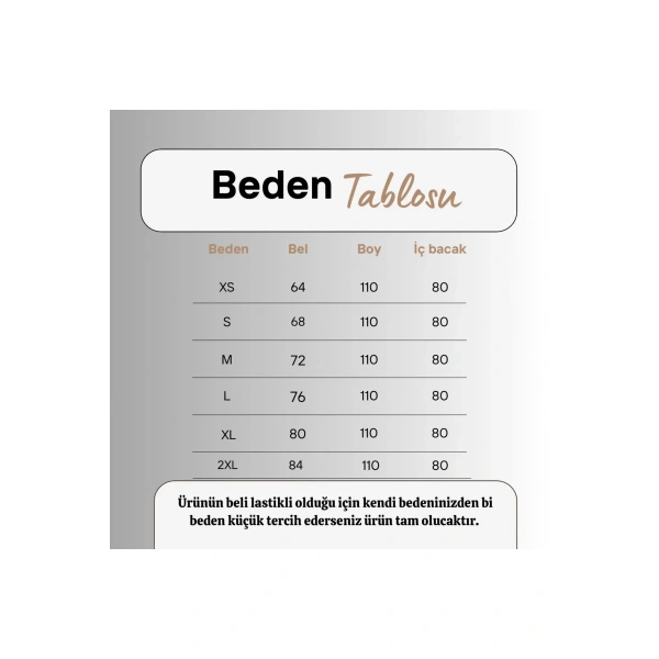 Kadın Likralı Cırt Kapama Bej Palazzo Pantolon