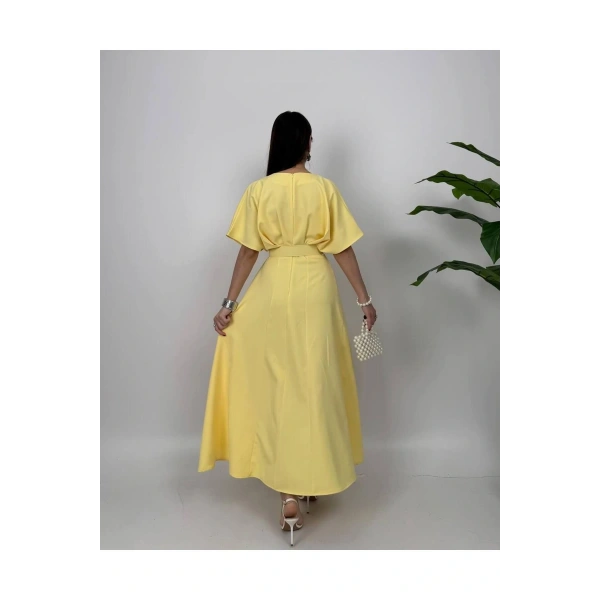 Sarı Kemerli Elbise