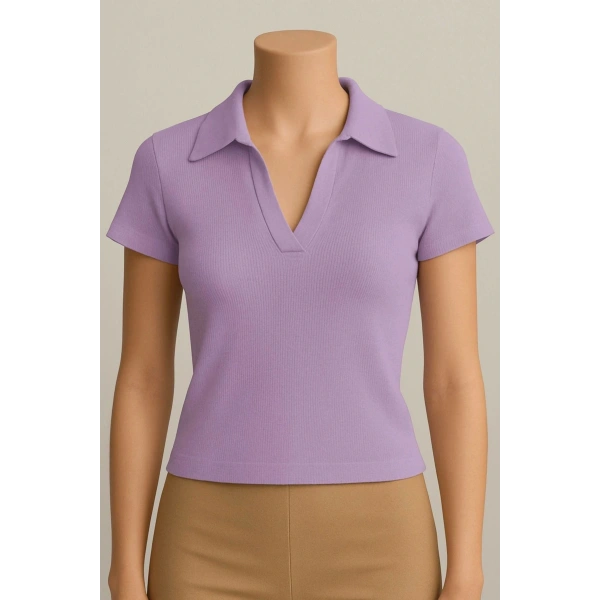 Kadın V Yaka Kaşkorse Bluz