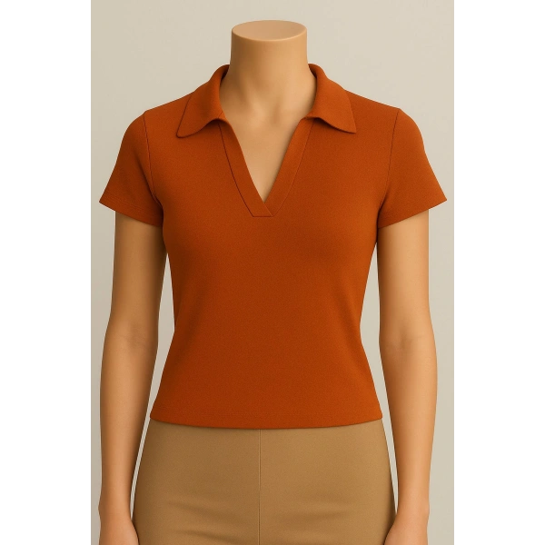 Kadın V Yaka Kaşkorse Bluz