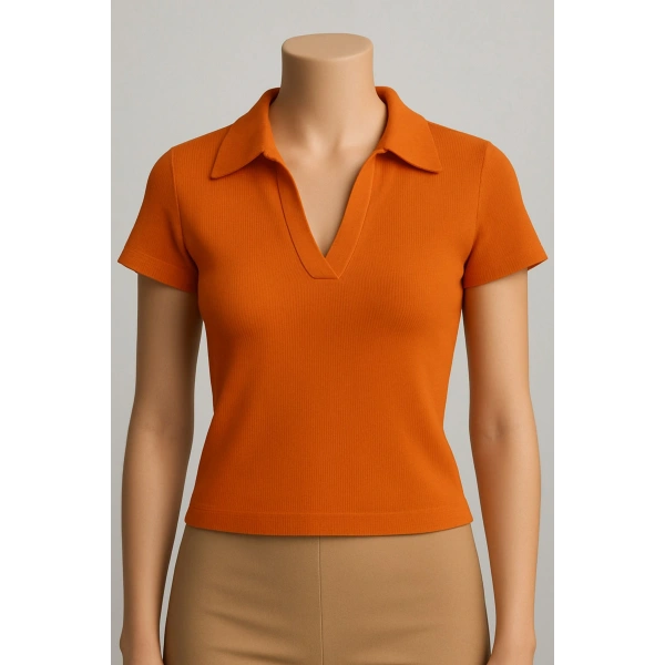 Kadın V Yaka Kaşkorse Bluz