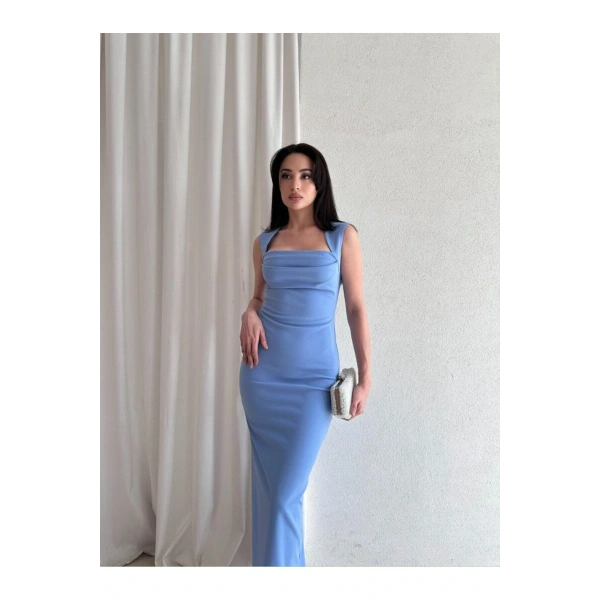 Kadın Maxi Elbise - Bebe Mavi