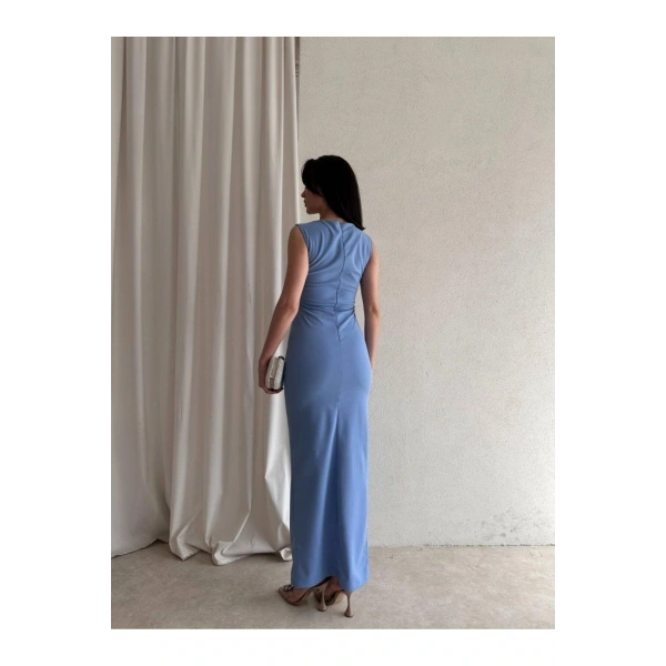 Kadın Maxi Elbise - Bebe Mavi