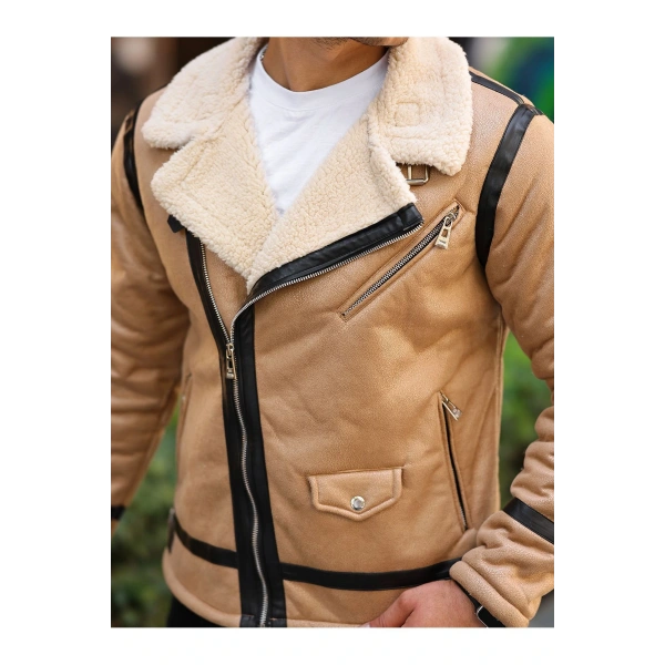 Erkek Kürklü Deri Ceket