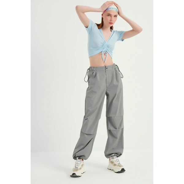 Kadın Paraşüt Kumaş Pantolon