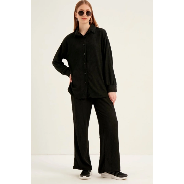 Kadın Siyah Örmee Ikili Takım