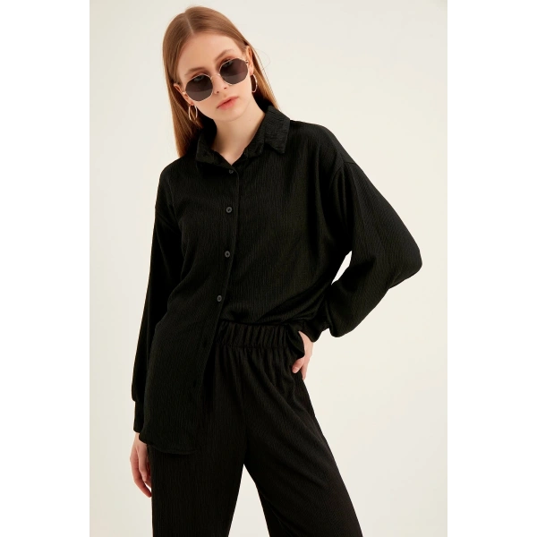 Kadın Siyah Örmee Ikili Takım