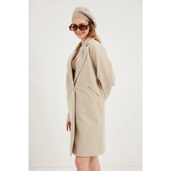 Kadın Taş Kaşe Kaban