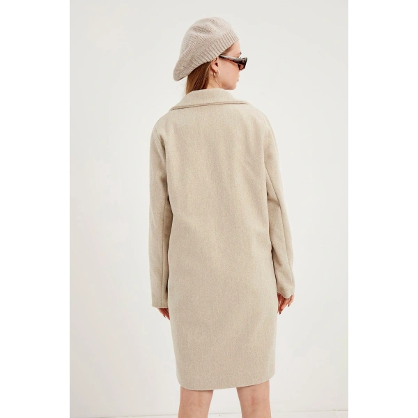 Kadın Taş Kaşe Kaban