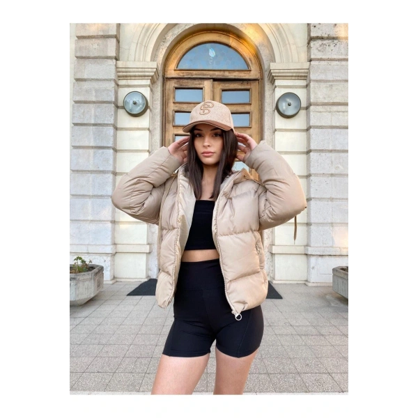 Kadın Çift Taraflı Uzun Şişme Mont