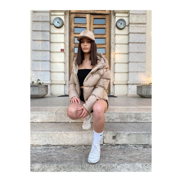 Kadın Çift Taraflı Uzun Şişme Mont