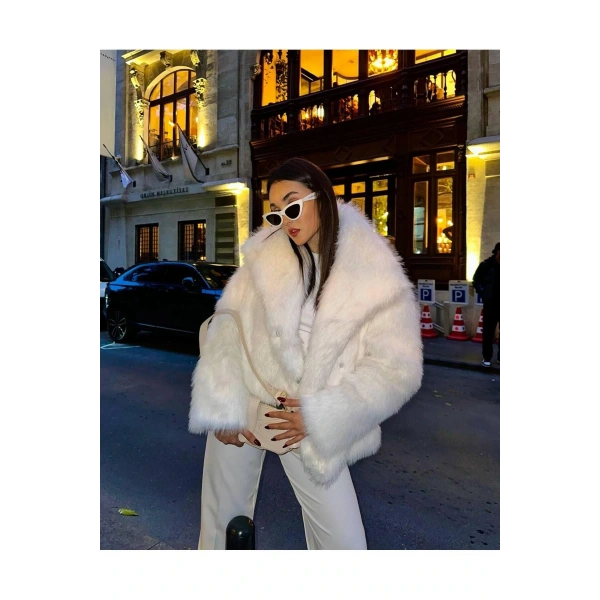 Yumuşak Dokunuşlu Oversize Premium Peluş Mont