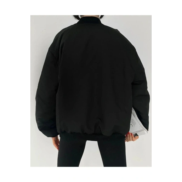 Siyah Unisex Bomber Su Itici Mont