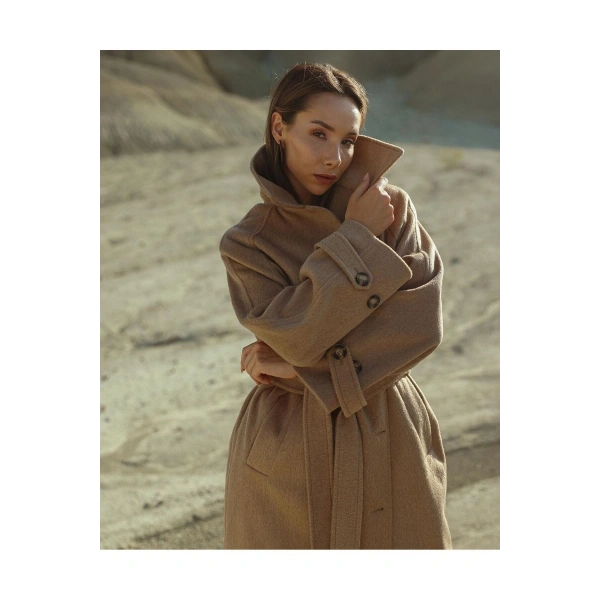 Kaşe Kaban Kuşaklı ( Oversize ) Yeni Sezon*-xx Bol Kesim
