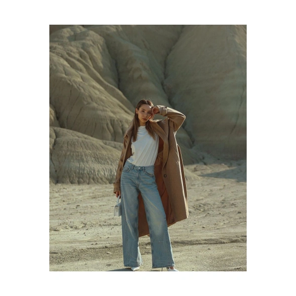 Kaşe Kaban Kuşaklı ( Oversize ) Yeni Sezon*-xx Bol Kesim
