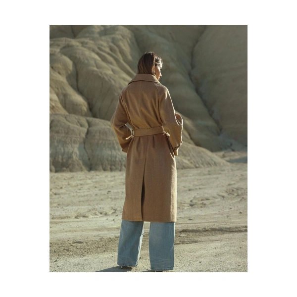 Kaşe Kaban Kuşaklı ( Oversize ) Yeni Sezon*-xx Bol Kesim