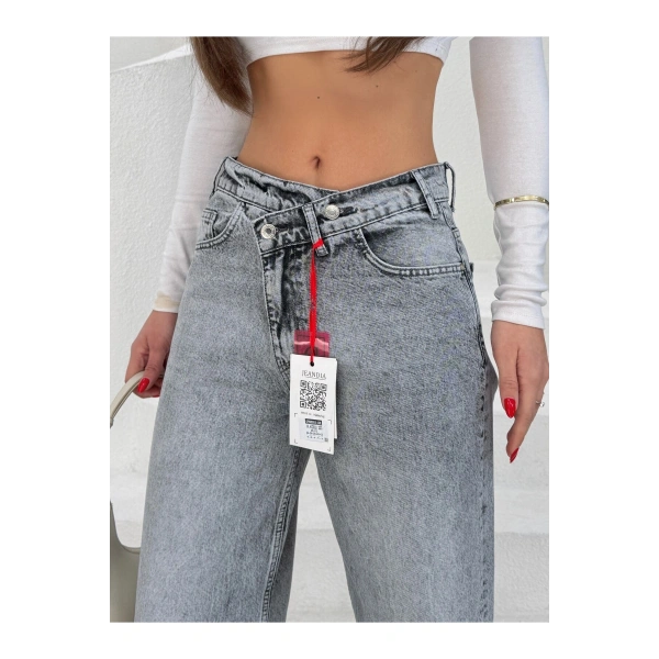 Kadın Bol Paça Jean Kot Pantolon
