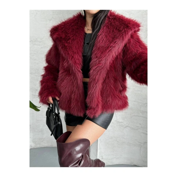 DAME Yumuşak Dokunuşlu Oversize Premium Kürk Peluş Mont