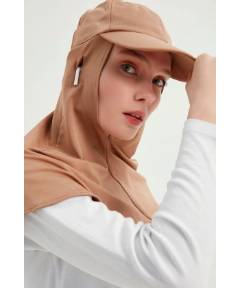 Kadın Kahve Tesettür Şapka