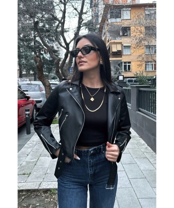 Kadın Deri Ceket Dikişsiz