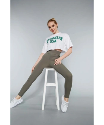 Fitilli Tayt Dikişsiz Toparlayıcı Yüksek Bel