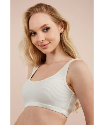 Kadın Beyaz Seamless Atlet