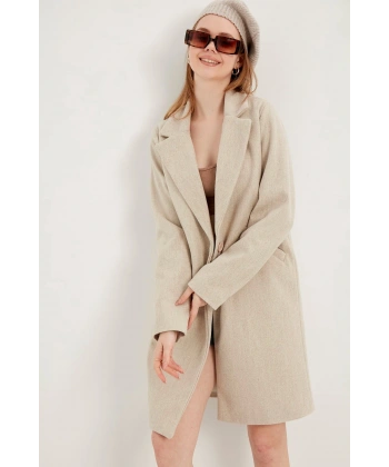 Kadın Taş Kaşe Kaban