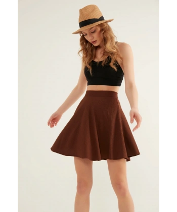 Kadın Kloş Mini Etek
