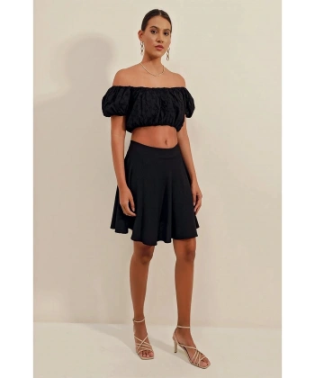 Kadın Kloş Mini Etek