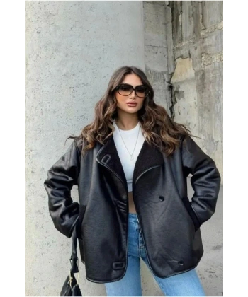 Kadın Siyah Oversize Ceket