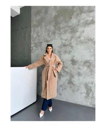 YÜN SAÇAKLI KAŞE KUMAŞ PİNTEREST KUŞAKLI KABAN