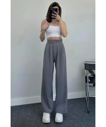 Line Kadın Likralı Cırt Kapama Gıri Palazzo Pantolon