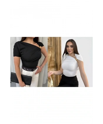 Kadın 2li Drapeli Bluz