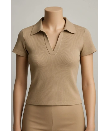 Kadın V Yaka Kaşkorse Bluz