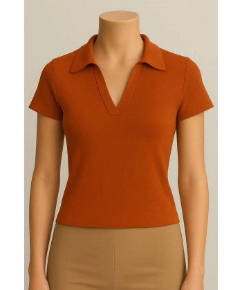 Kadın V Yaka Kaşkorse Bluz