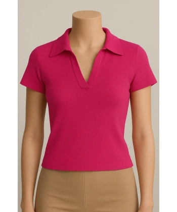 Kadın V Yaka Kaşkorse Bluz