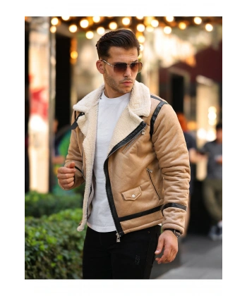 Erkek Kürklü Deri Ceket