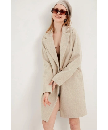 Kadın Taş Kaşe Kaban