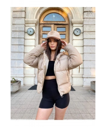 Kadın Çift Taraflı Uzun Şişme Mont